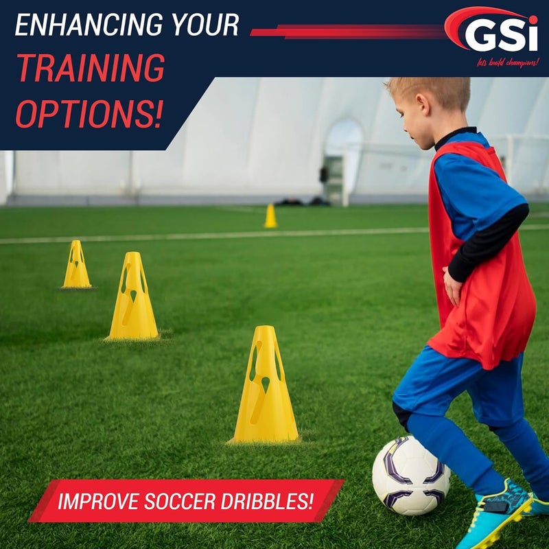 GSI Hurdle Training Cones | Multi Pack Sets | Dual Purpose Agility Cones with Holes | Ideal for Soccer, Kids, Dog, and Sports Training - Image 5